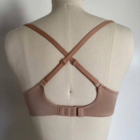 Victoria Secret Lightly Lined Smooth Demi Bra-Size 34C-Biege Convertible T-shirt - Picture 7 of 13